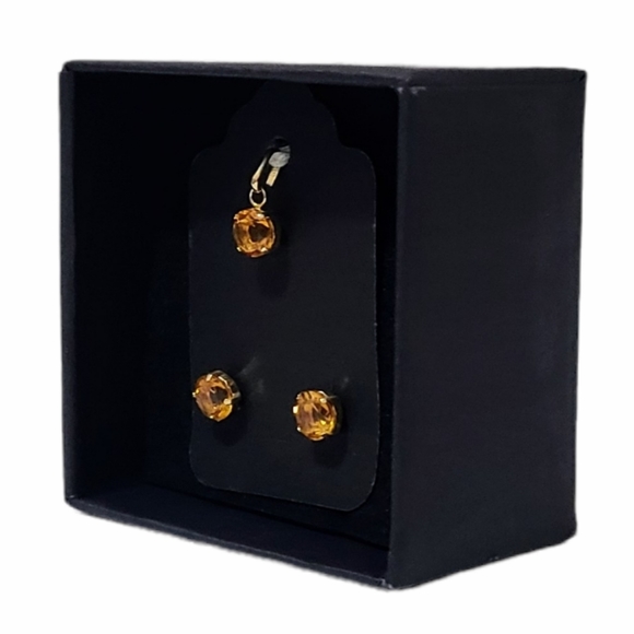 CITRIN Earrings & Pendant - Picture 4 of 5